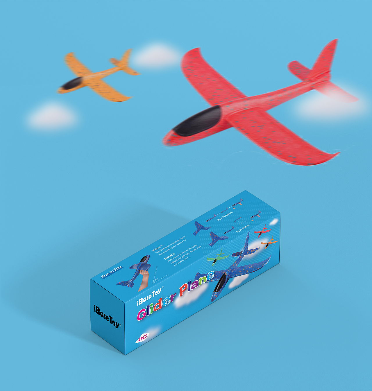 泡沫玩具飞机包装设计