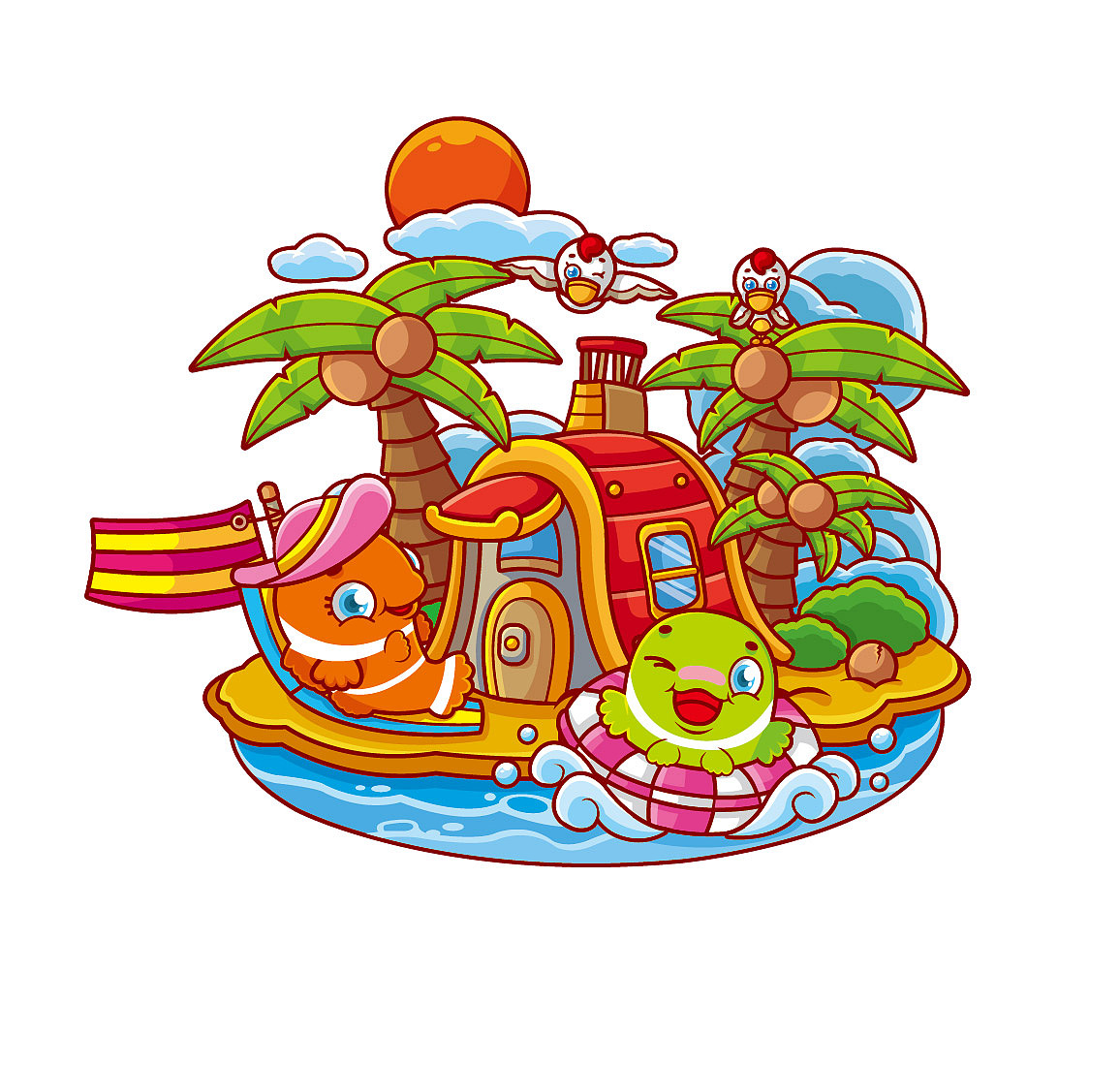 某鱼（图ZODAwNzgxNjA=） - 商业插画 - 站酷设计师大黄豆原创素材 - 站酷ZCOOL