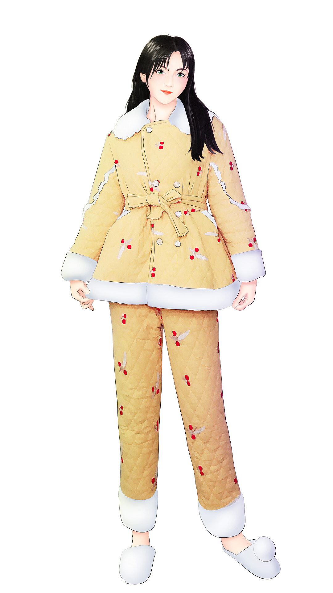 手绘超美超可爱家居服（图ZMTkwODA1MDUy） - 商业插画 - 站酷设计师360度黑原创素材 - 站酷ZCOOL