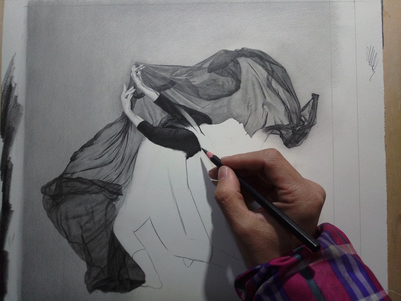 《舞》—素描定制（图ZOTk3NTA3MDQ=） - 绘画 - 站酷设计师范晓杰原创素材 - 站酷ZCOOL