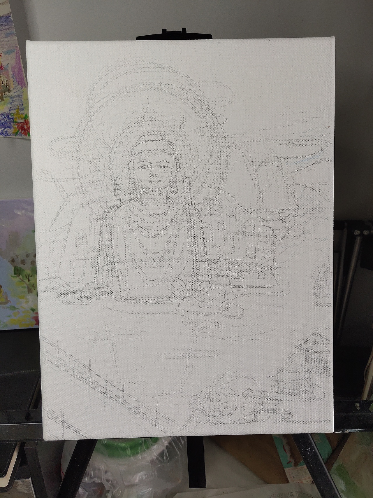 洛阳八大景——1龙门山色（图ZMjI5OTYwMzA4） - 绘画 - 站酷设计师画洛阳原创素材 - 站酷ZCOOL