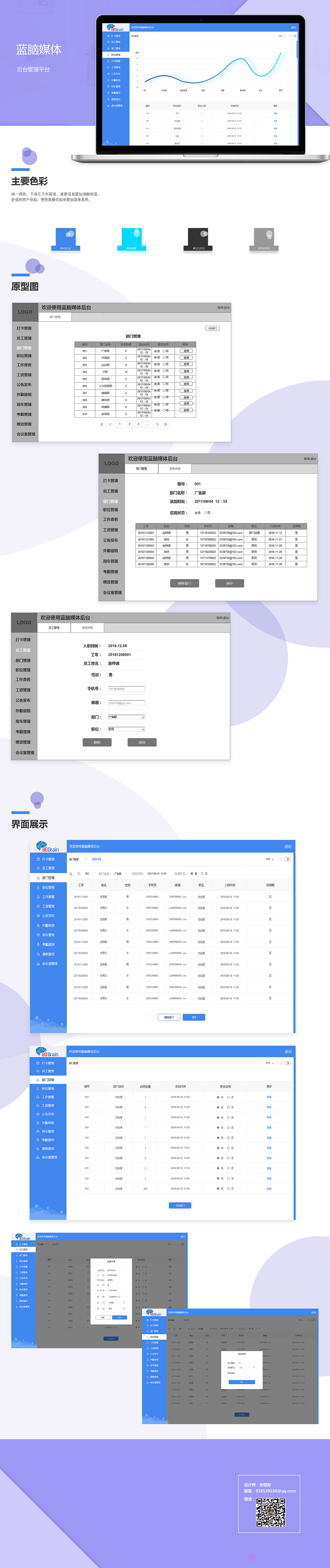 蓝脑后台管理界面展示（图ZMTQ1Mzc5Nzc2） - 其他UI - 站酷设计师丨薯原创素材 - 站酷ZCOOL