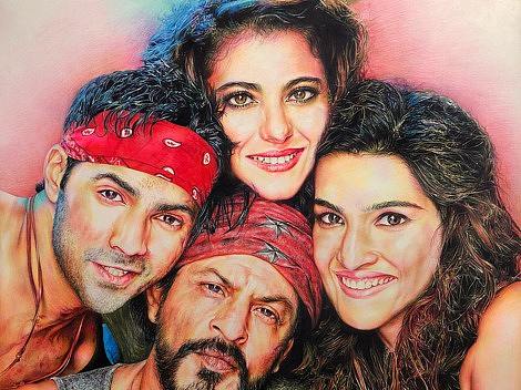 我的彩铅画～印度电影Dilwale慷慨的心（个人主页-ZMzE0NDU2ODg=） - 绘画 - 站酷设计师苗宁Malik原创素材 - 站酷ZCOOL