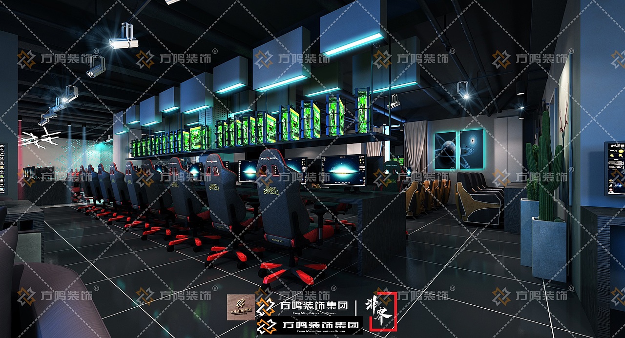 网咖网吧装修（图ZMTc1NDQ5OTY0） - 家装设计 - 站酷设计师方鸣装饰集团原创素材 - 站酷ZCOOL