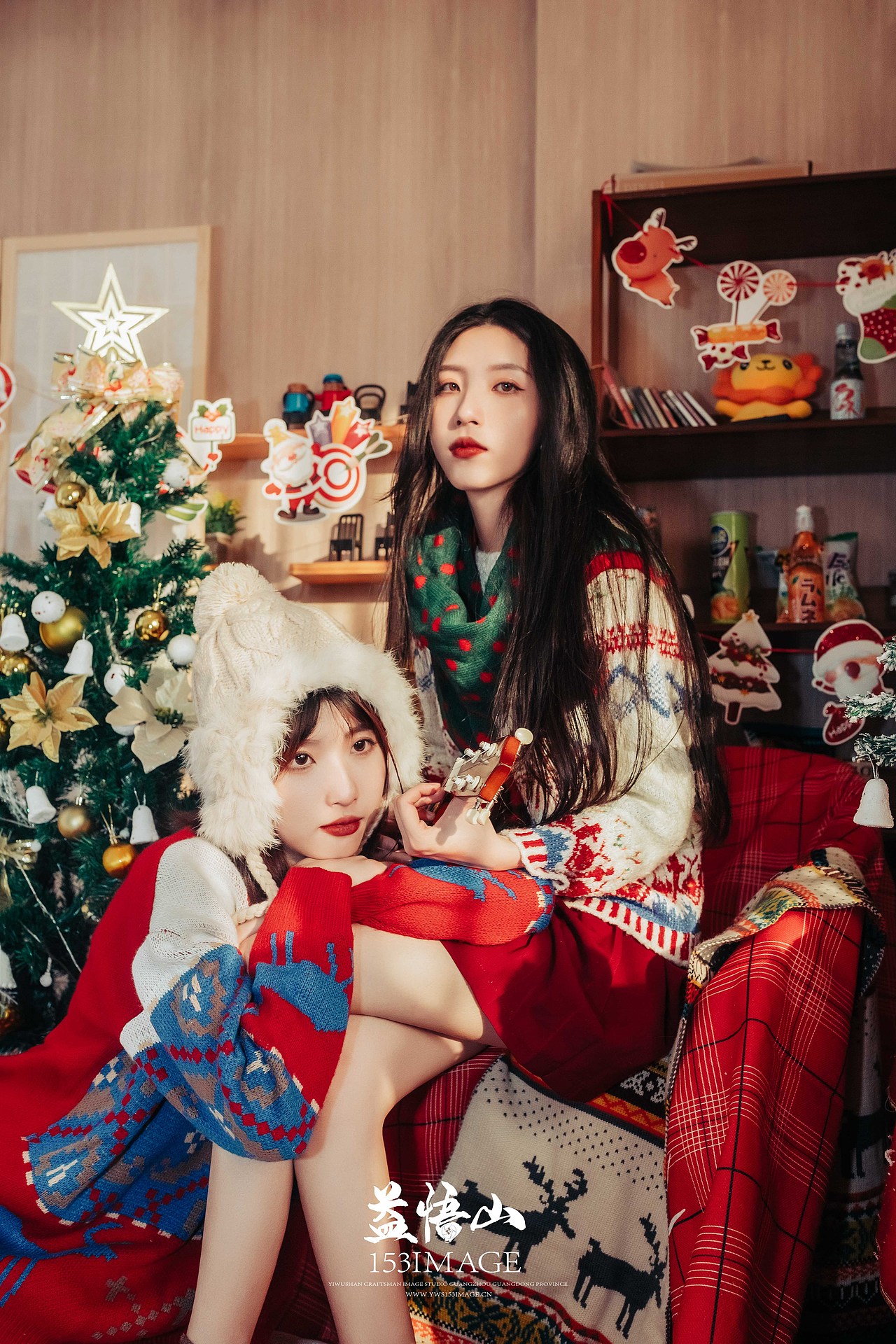 网红圣诞双胞胎姐妹