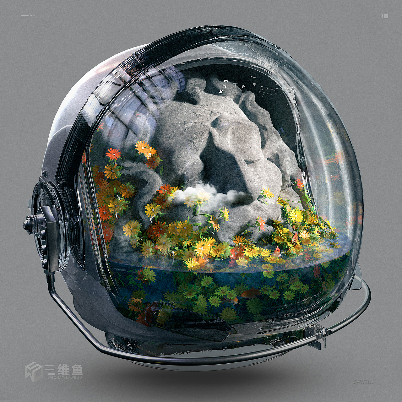 2021渲染-C4D+PS（三文鱼）（图ZMjg2NTM1NTAw） - 场景 - 站酷设计师深海的三维鱼原创素材 - 站酷ZCOOL