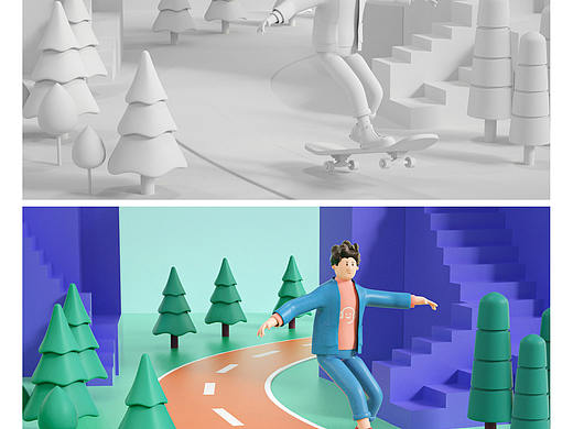 C4D-调皮的少年