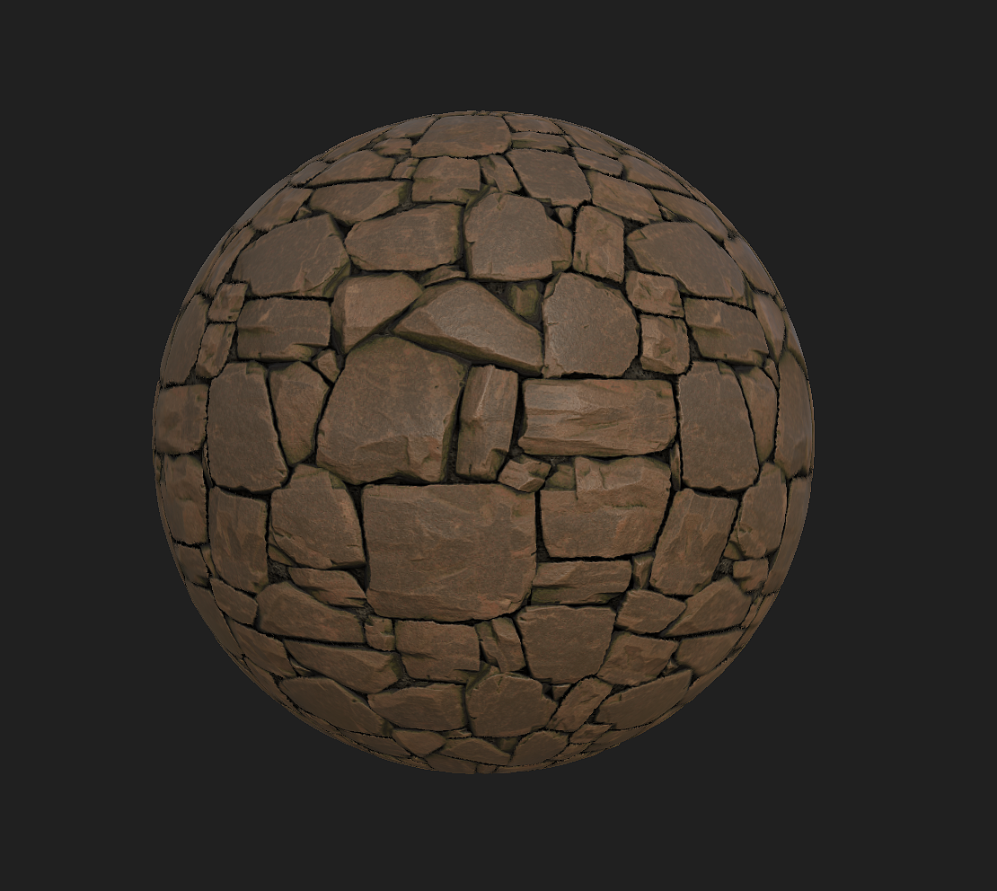 坚如磐石—1(游戏pbr材质球512*512)