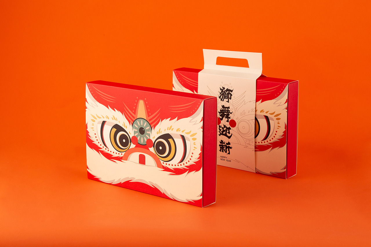 马鹿2021年新年礼盒《狮舞迎新》（图ZMjM3MTUxODMy） - 生活用品 - 站酷设计师马鹿设计原创素材 - 站酷ZCOOL