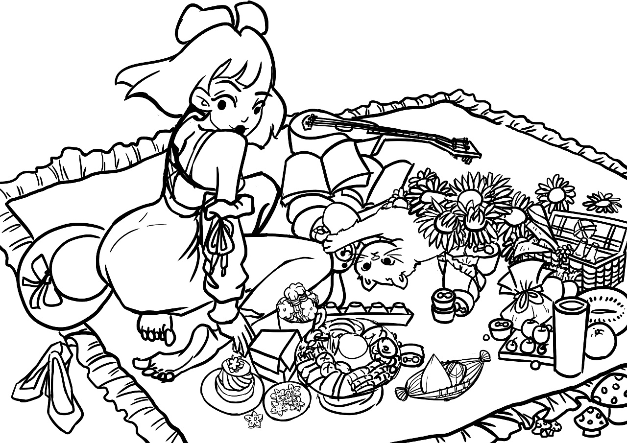 带着喵咪子去野餐