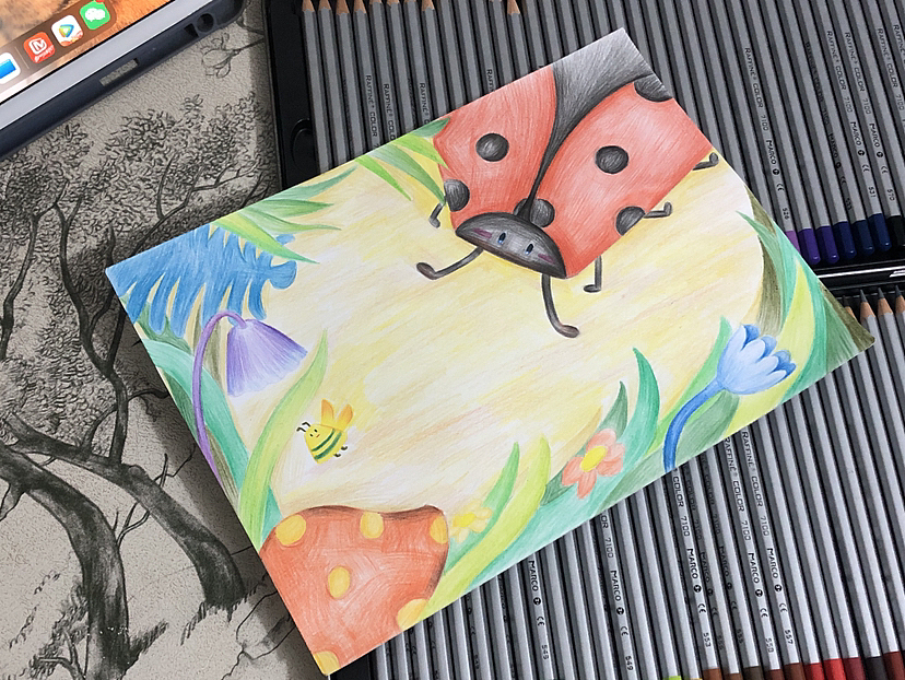 原创插画|彩铅画