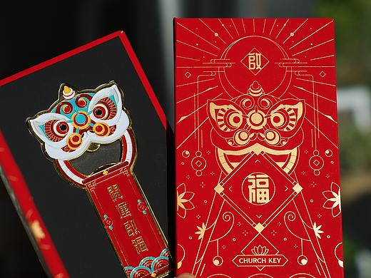 伴手礼丨开运启福醒狮开瓶器冰箱贴