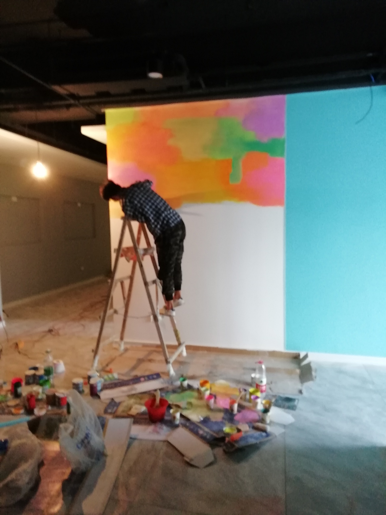 墙体彩绘 抽象画