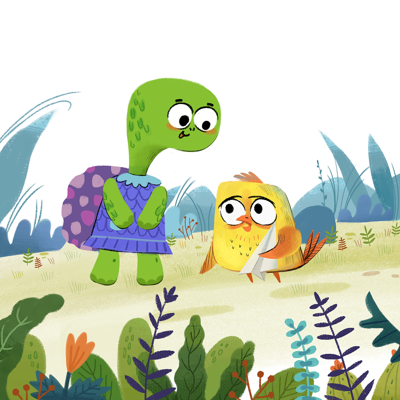 小乌龟和小小鸡