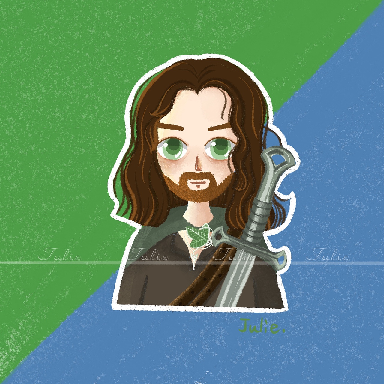 1举报收藏分享原创作品插画创作习作指环王霍比特人头像原创ipad彭