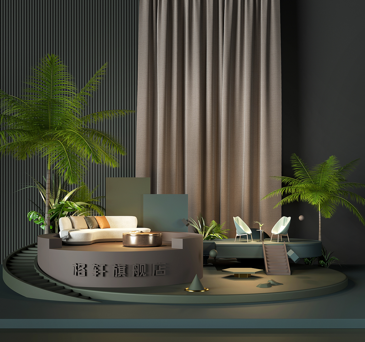「灯饰天猫店铺-3D视频-场景渲染」（图ZMjIyNzk5ODg0） - 电商 - 站酷设计师杺舍设计原创素材 - 站酷ZCOOL