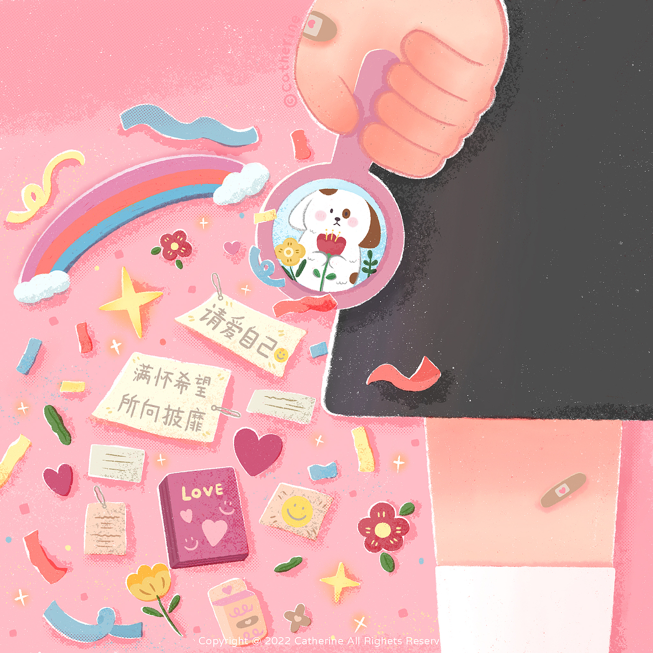 容貌焦虑插画合集2022（图ZMjkwODc3OTI0） - 创作习作 - 站酷设计师Catherine_猪小乔原创素材 - 站酷ZCOOL