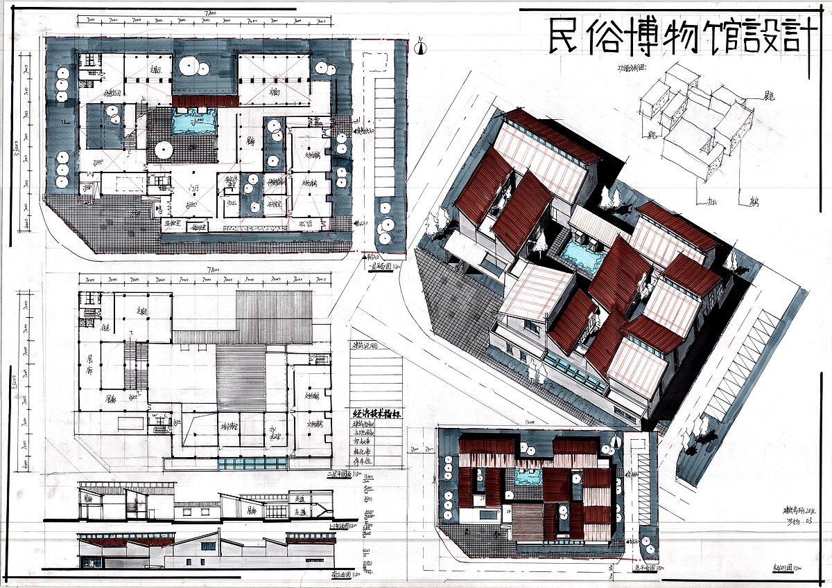 建筑快题设计作品(卓越手绘)