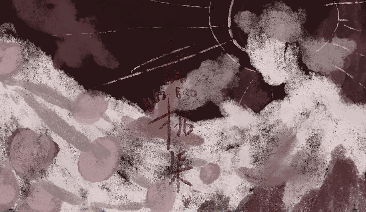 岩彩新国风插画古风国潮小神仙——小寿星