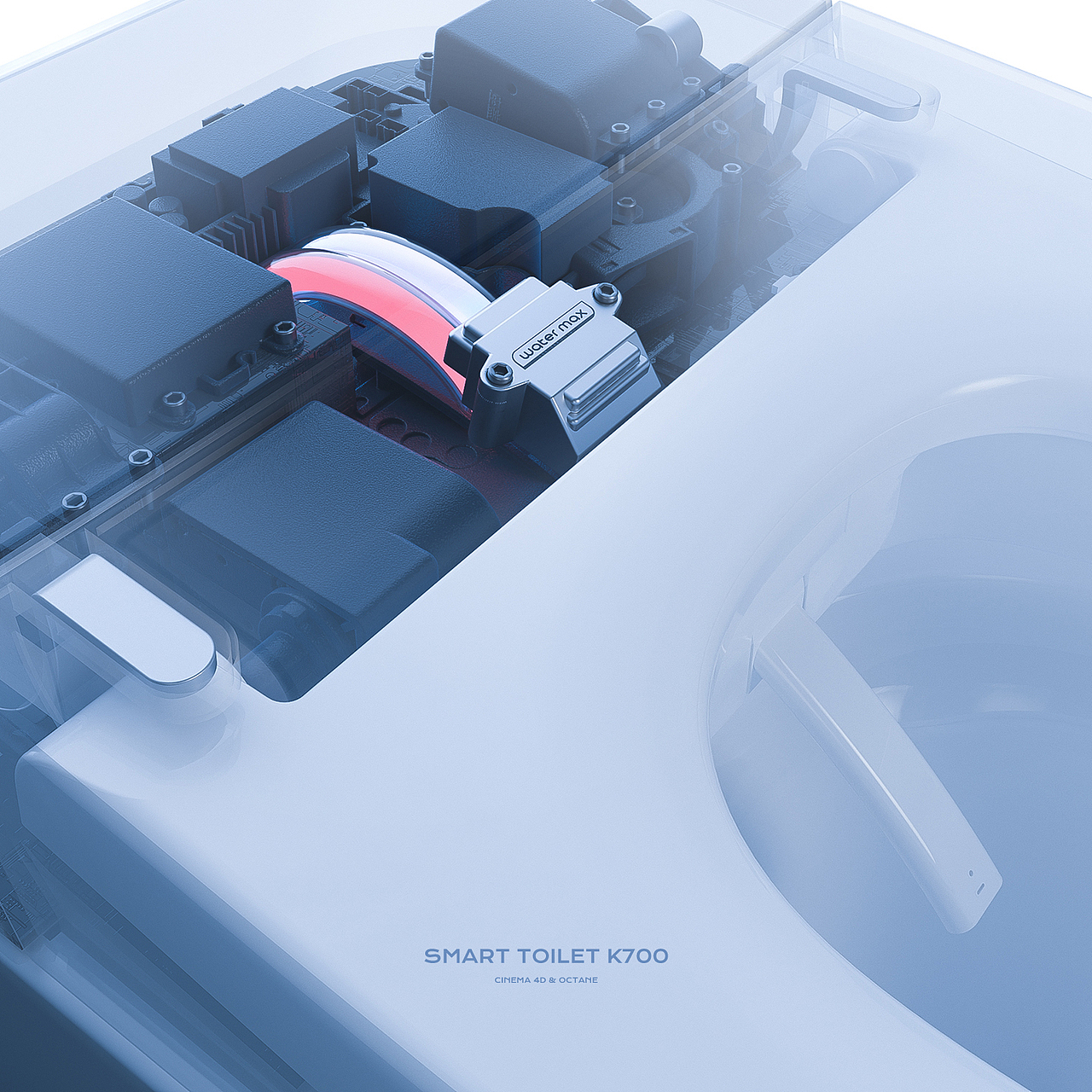 淋浴花洒&马桶产品渲染