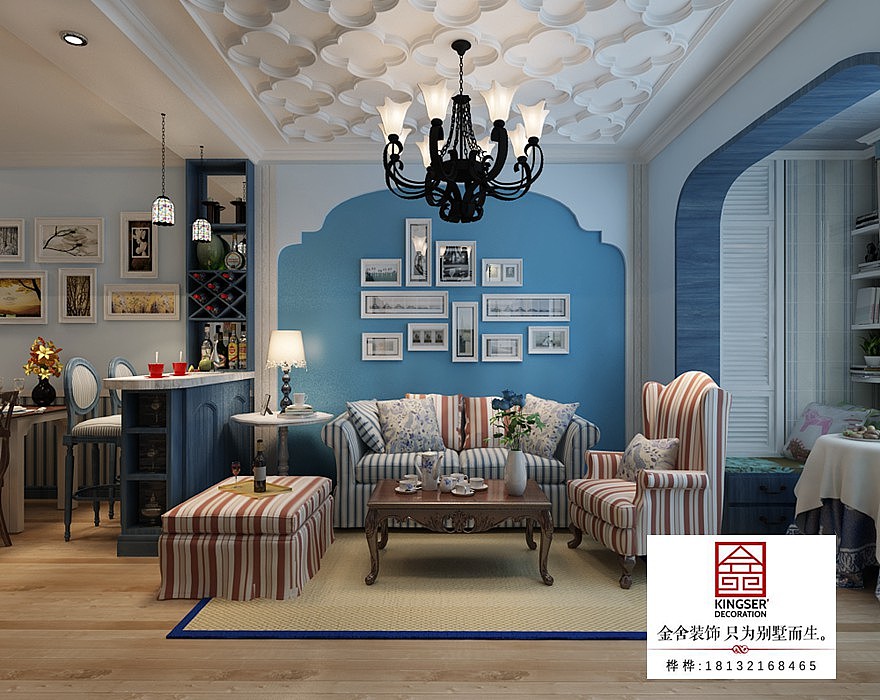 石家庄市阿尔卡迪亚荣盛城165平米地中海风格案例赏析（图ZMTE4MTk4MDI4） - 家装设计 - 站酷设计师Z36197102原创素材 - 站酷ZCOOL