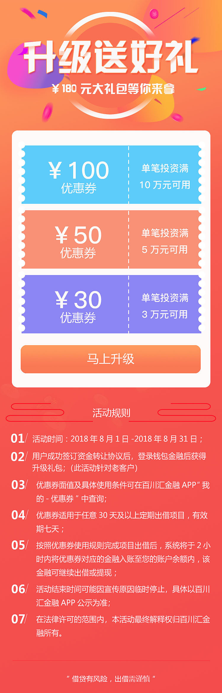 金融活动页面