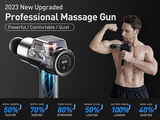 亚马逊筋膜枪建模渲染主图高级a+设计