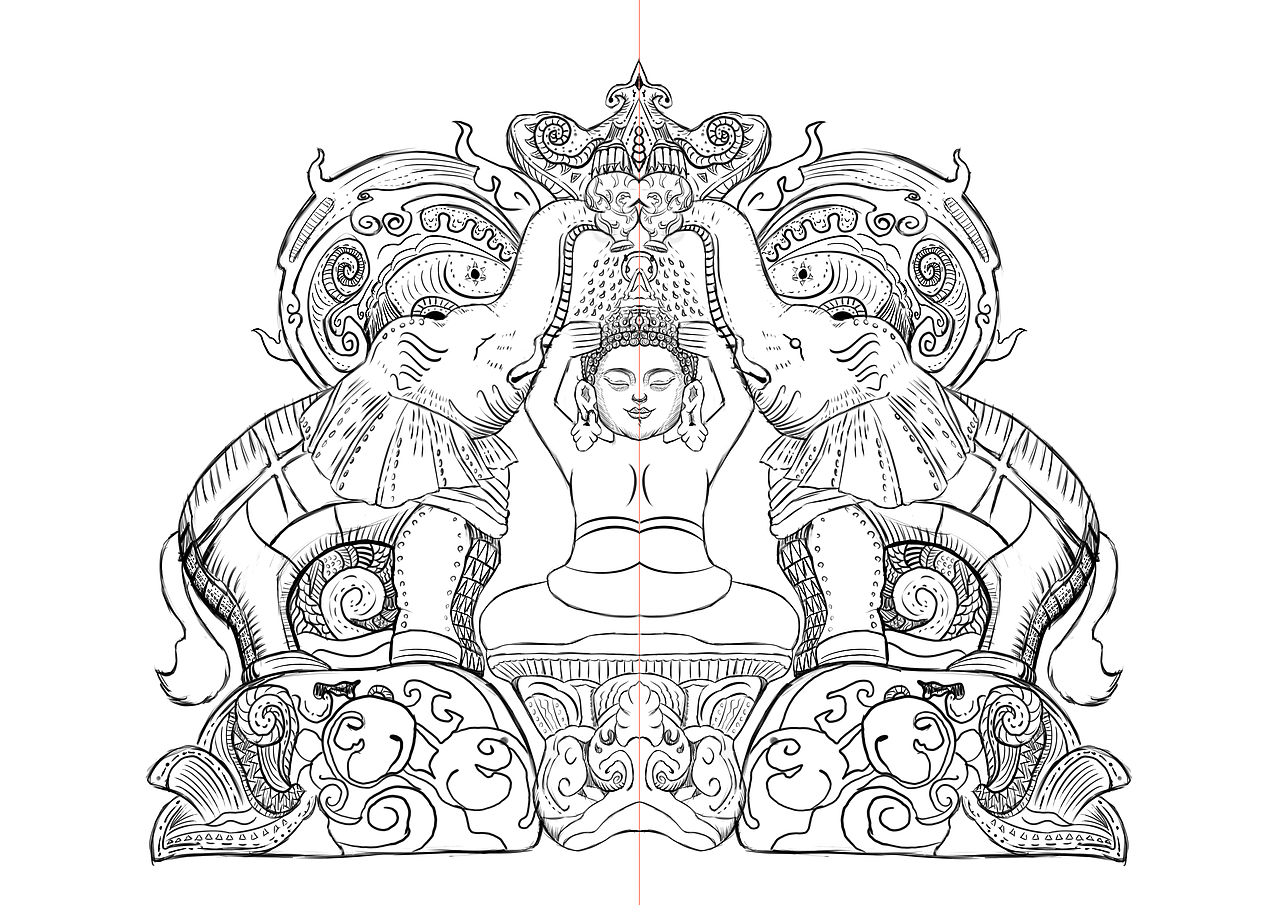 吴哥文化创意图案插画设计（图ZMjI1MzM3MjUy） - 新锐潮流插画 - 站酷设计师异羊Design原创素材 - 站酷ZCOOL