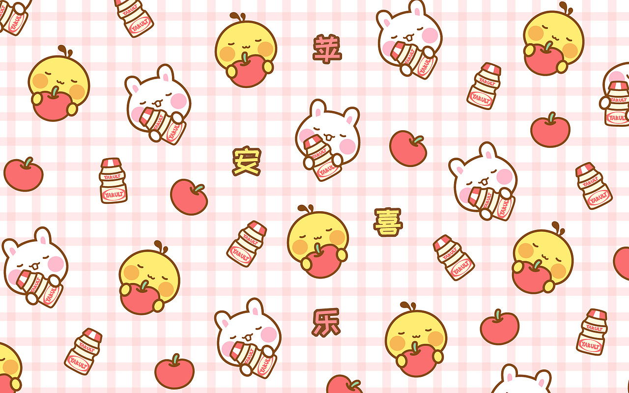 油爆叽丁水果谐音插画