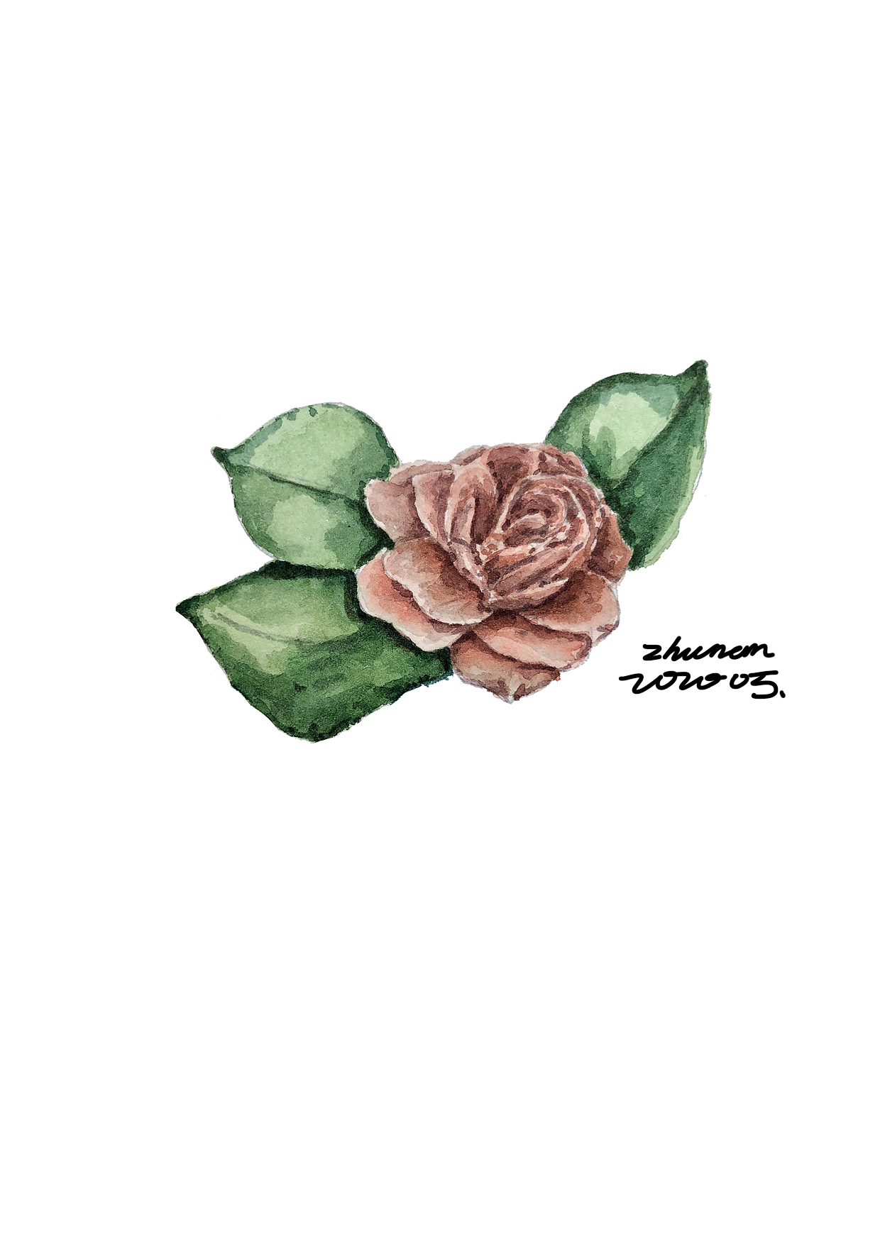 水彩本上的小画二