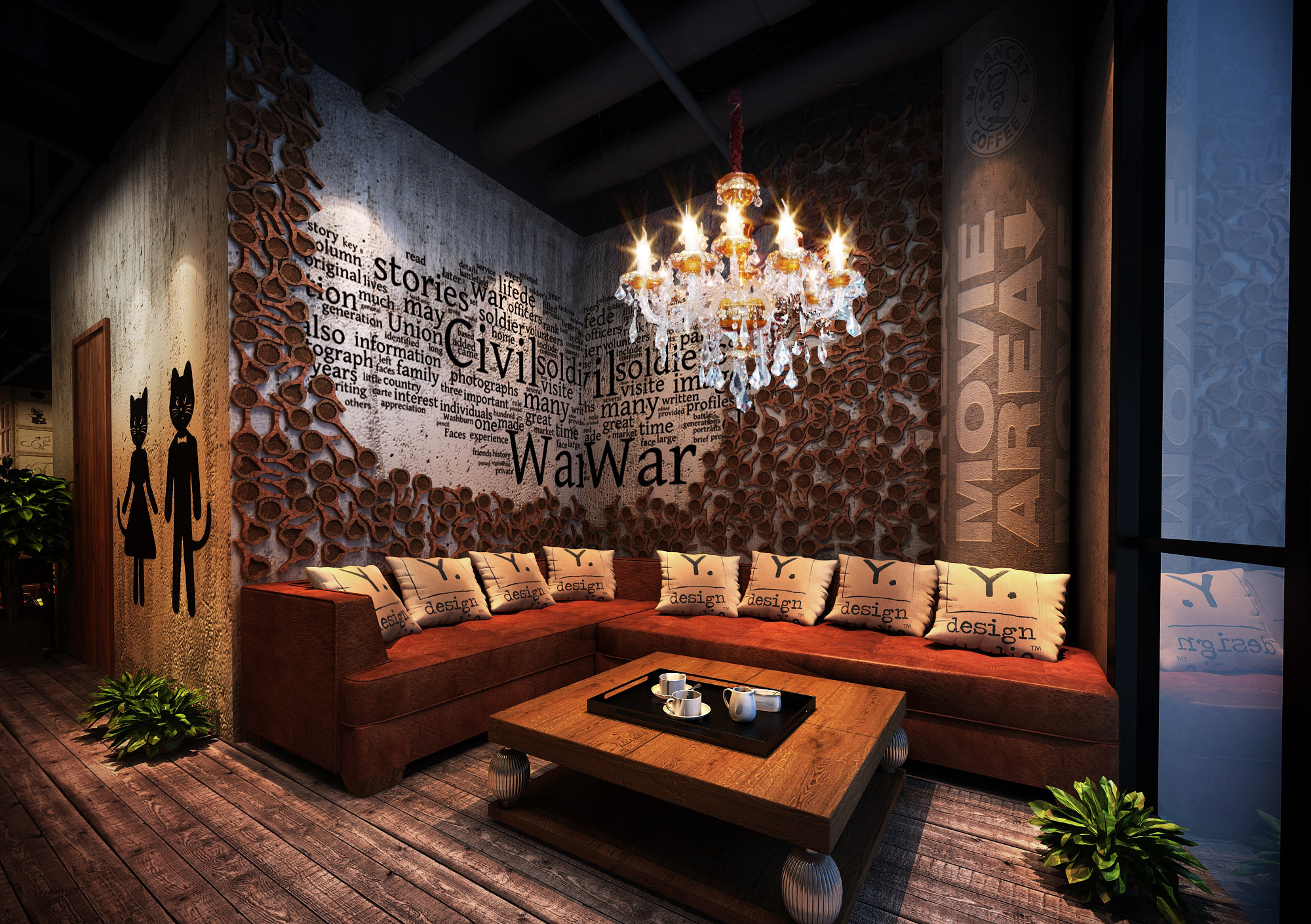 漫猫咖啡-漳州咖啡厅装修,漳州咖啡厅设计