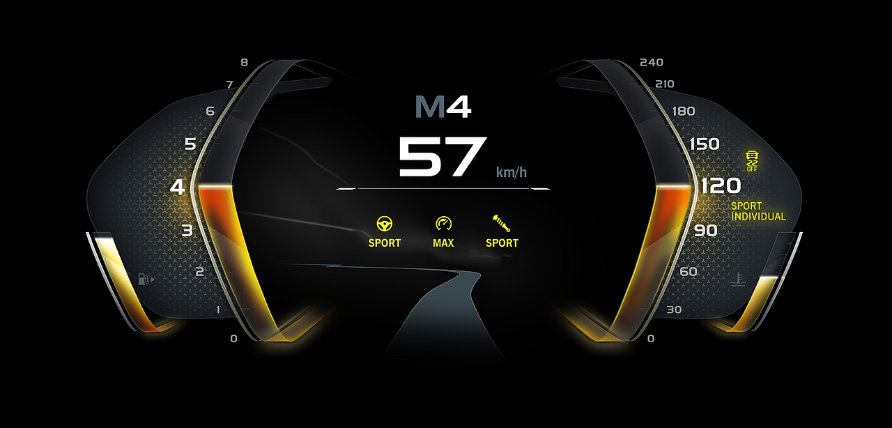 宝马车载仪表界面