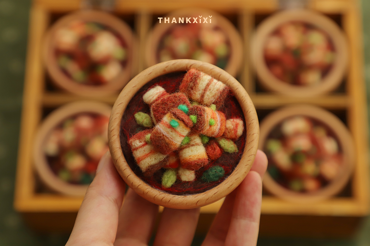 囍囍的羊毛毡 之 红烧肉（图ZMjY2NjA4MTMy） - 其他手工艺 - 站酷设计师谢囍囍原创素材 - 站酷ZCOOL