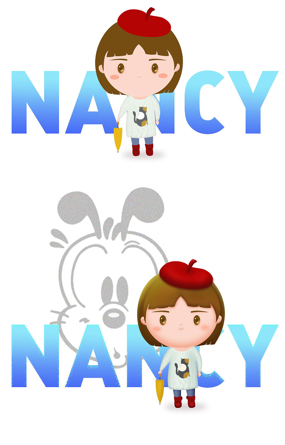 childhood系列—Anny，Nancy，Babara and Alice（图ZNjU0NDg4NzY=） - 儿童插画 - 站酷设计师藕零零原创素材 - 站酷ZCOOL