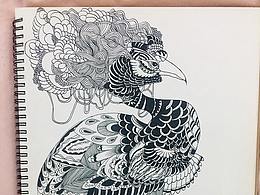 黑白装饰画