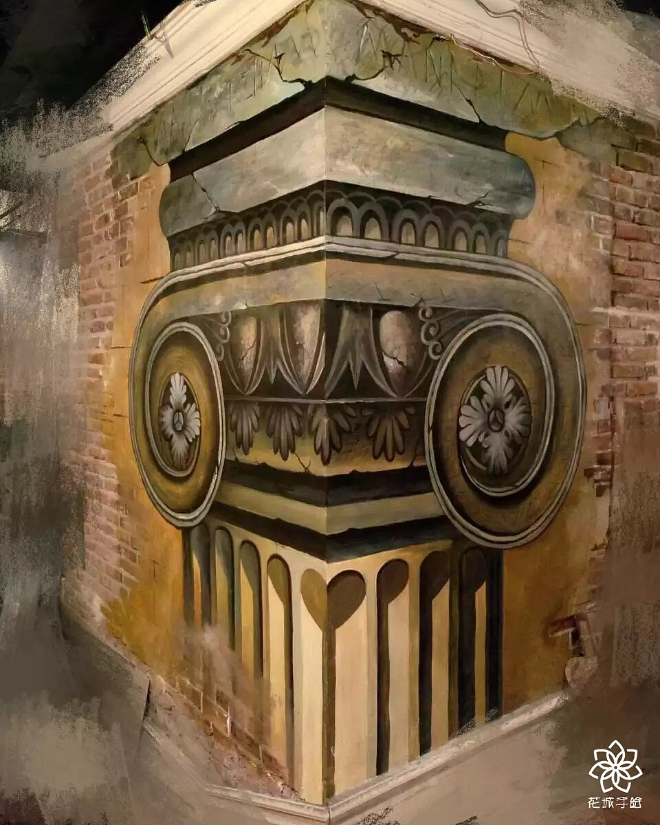 复古餐厅,壁画墙绘,花城手绘,旧时光里的57度湘