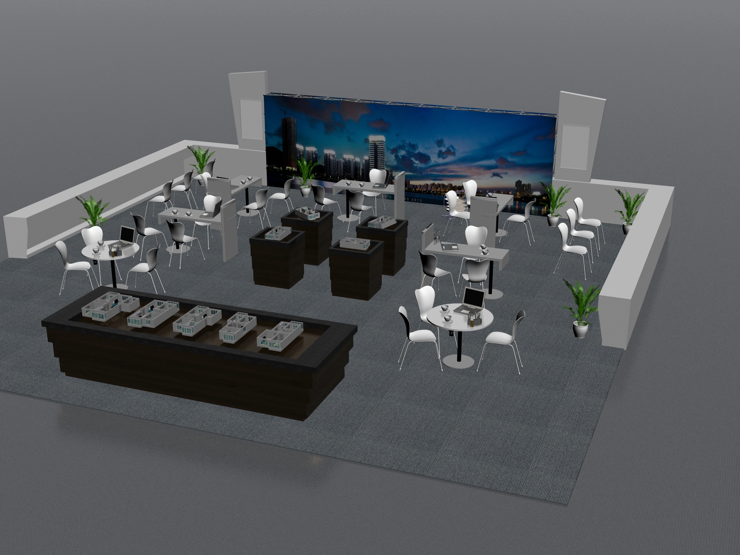 珠海某楼盘的交房活动,场地布置图.