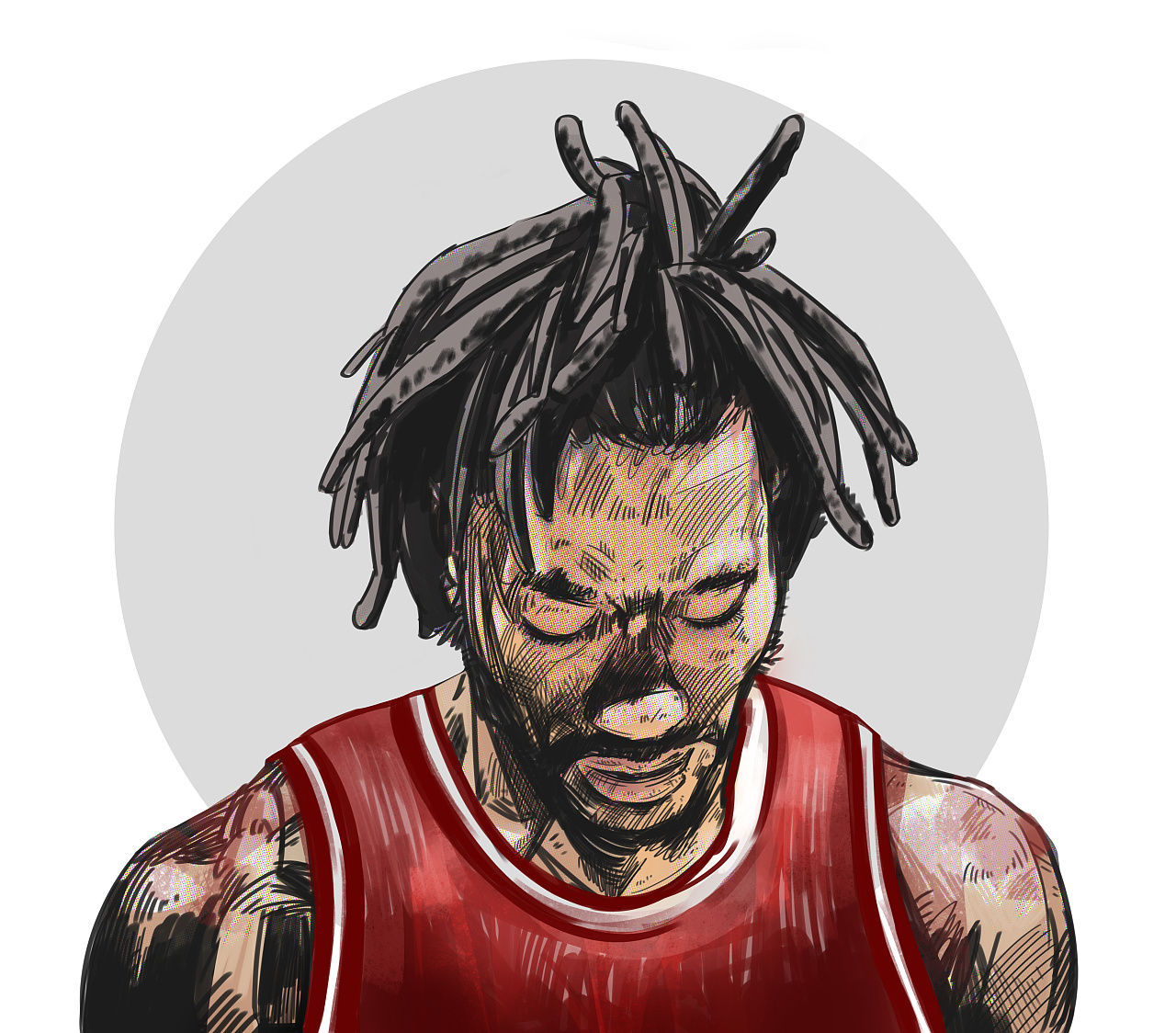 NBA插画罗斯|插画|插画习作|heyankaooo - 原创作品 - 站酷 (ZCOOL)