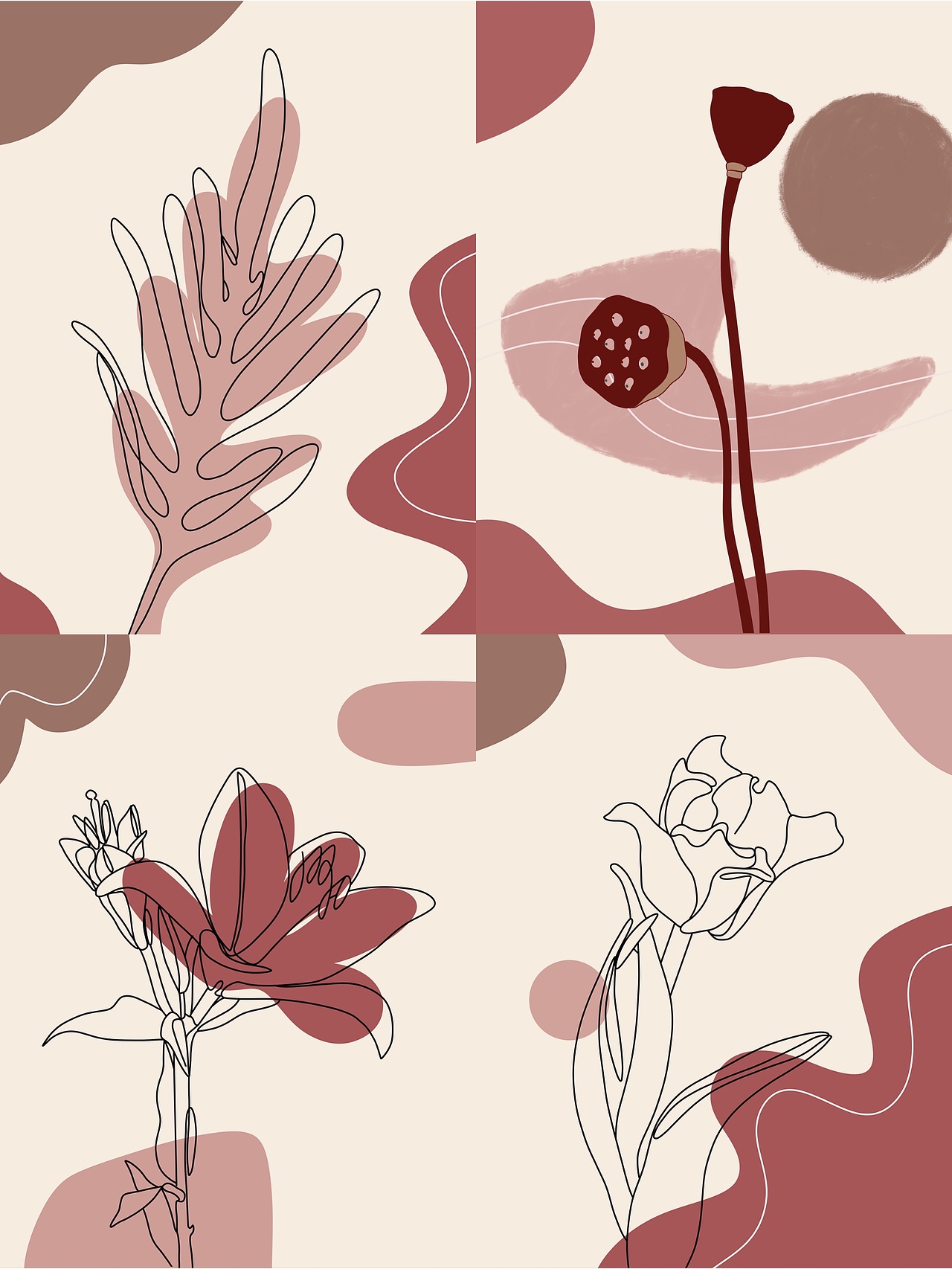 平面色彩构成装饰画原创