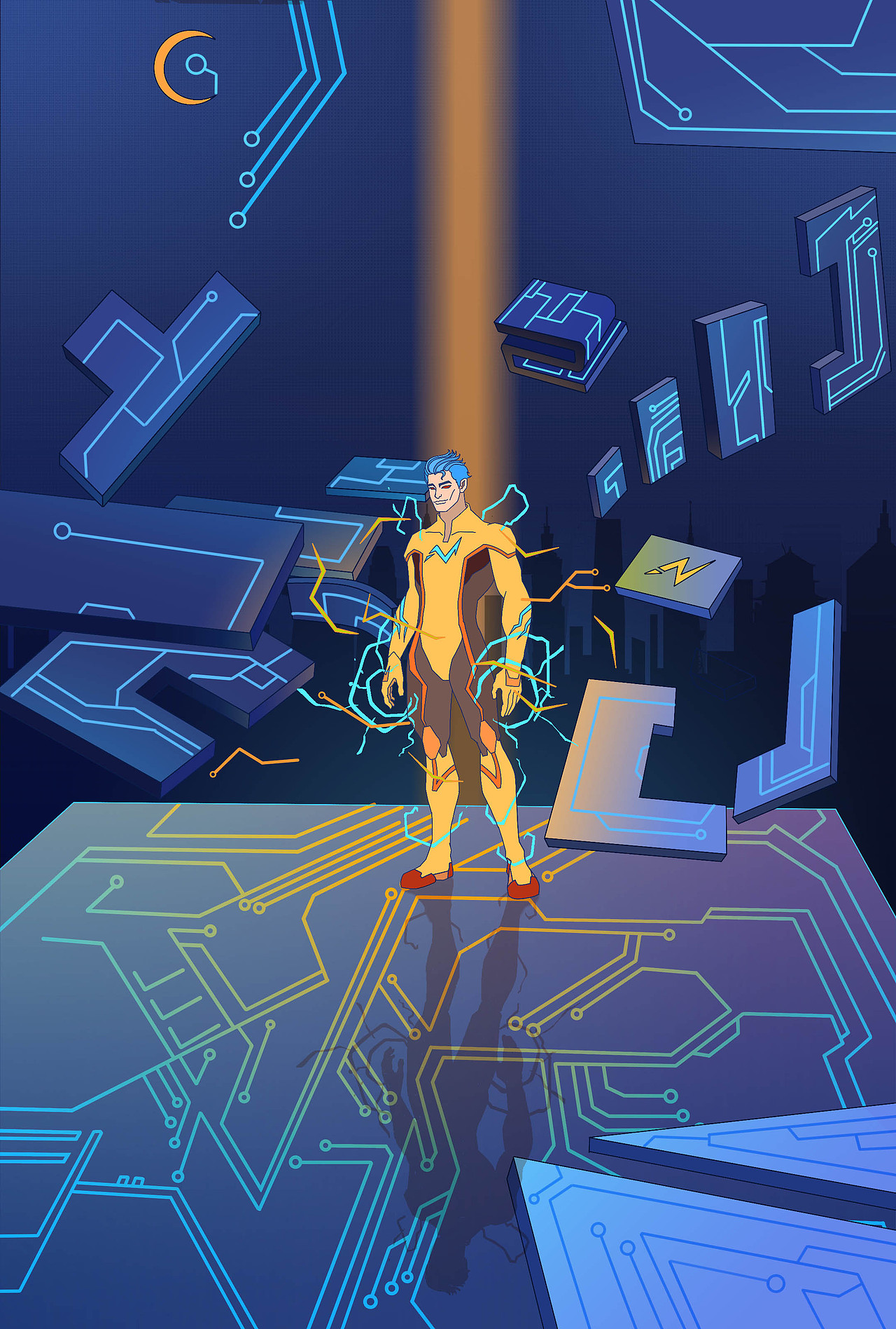 美的M博IP形象——元素英雄（图ZMjM2NDQ0MzU2） - IP形象 - 站酷设计师朱朱插画原创素材 - 站酷ZCOOL