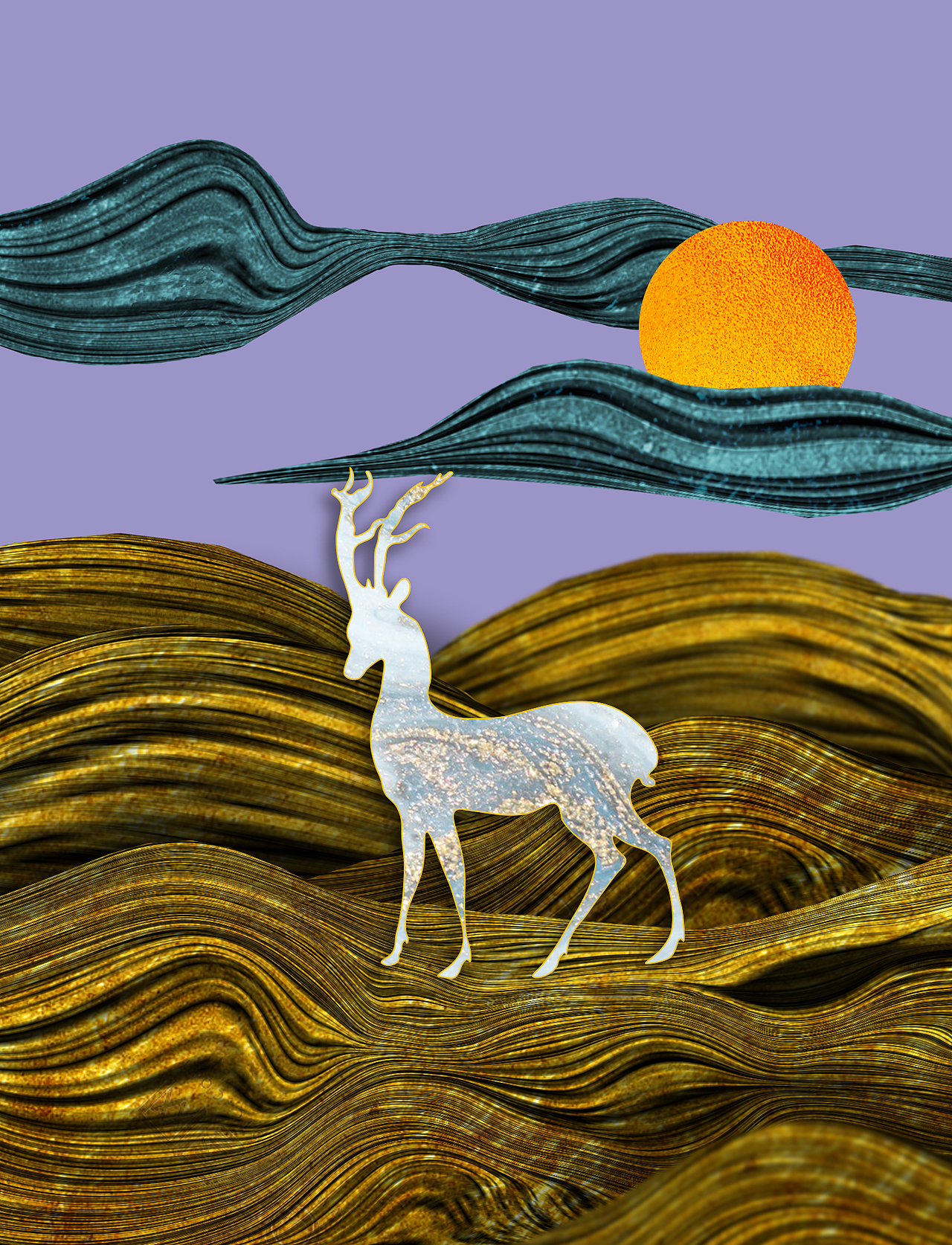 古风鎏金装饰画