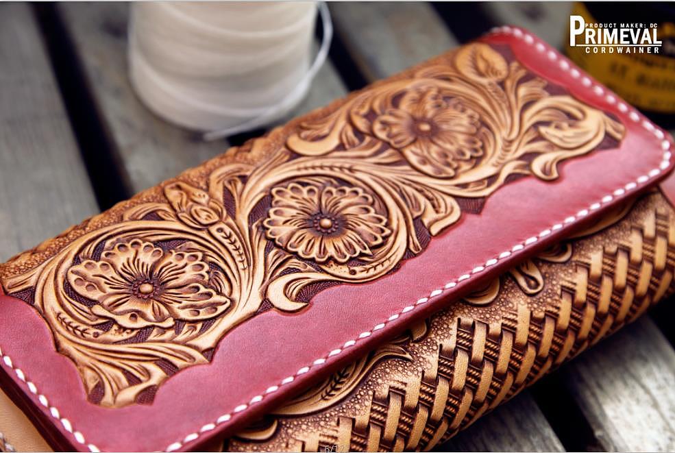 女款三折皮雕钱包 详细的制作过程 一个皮具的诞生（图ZMjI2NzMyMjg=） - 工艺品设计 - 站酷设计师皮雕达人原创素材 - 站酷ZCOOL