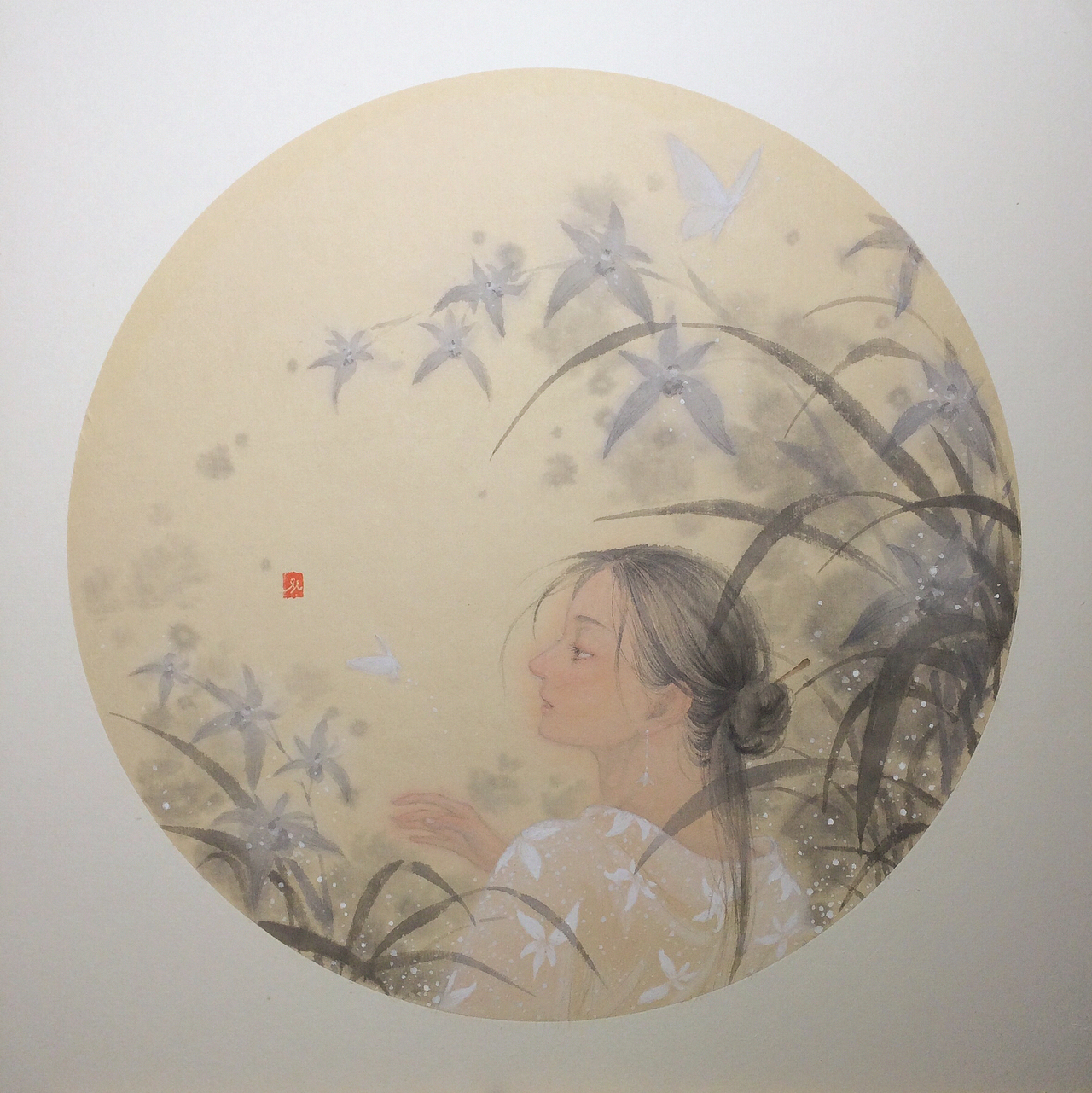 早期新国画｜《幽兰》手绘古风国风水墨画工笔艺术插画（图ZMTI5OTI4ODIw） - 艺术插画 - 站酷设计师何塞特Herset原创素材 - 站酷ZCOOL