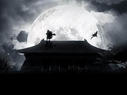 【PS高级合成】古典武侠风剪影合成图文