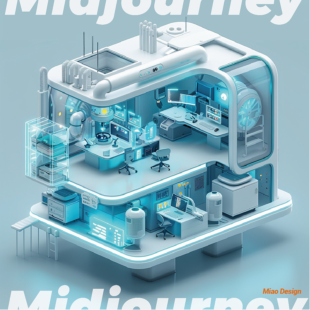 Midjourney生成3D科技插图