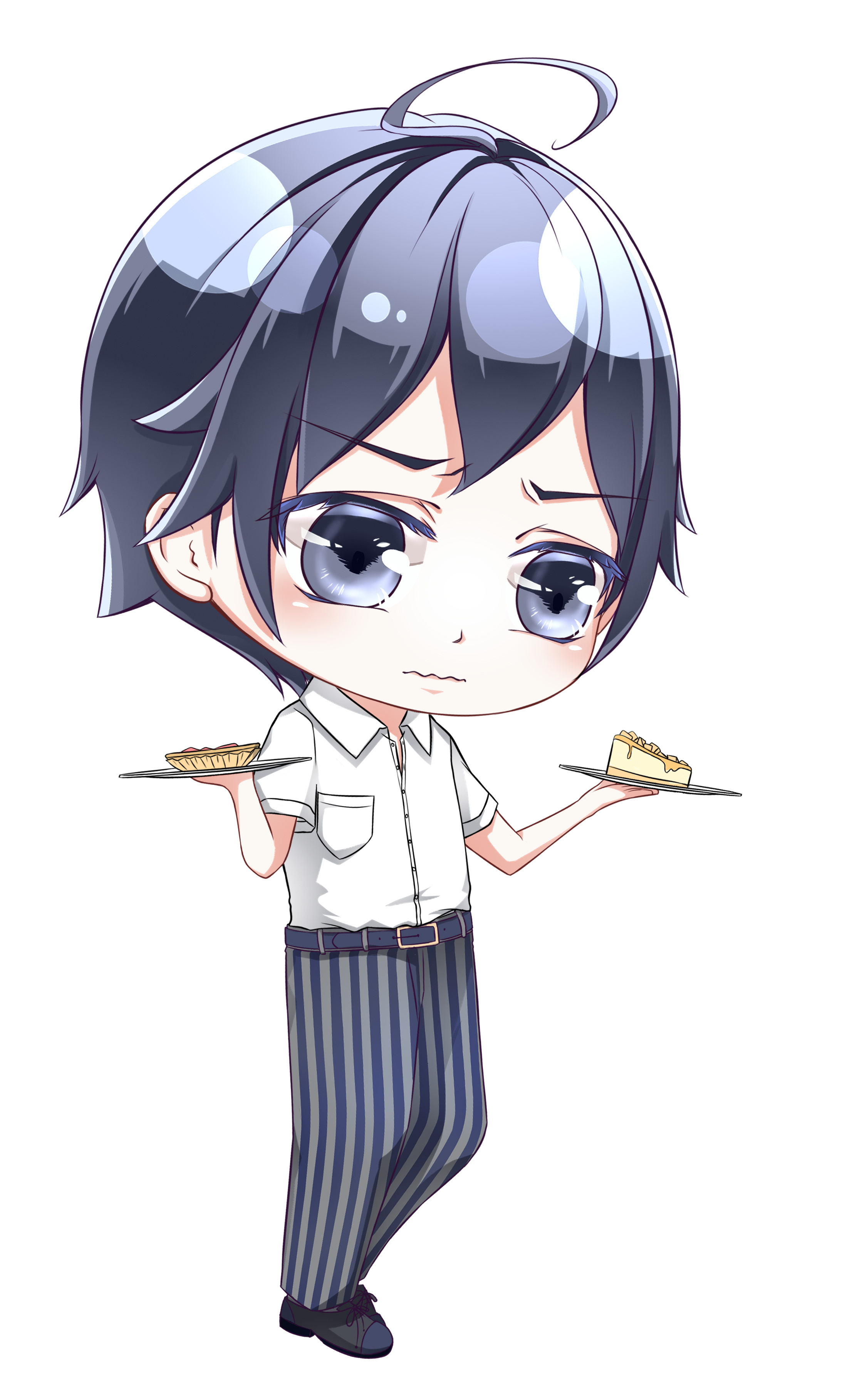 我的小说论四角关系怎么回归正途中四位主角的人物q版