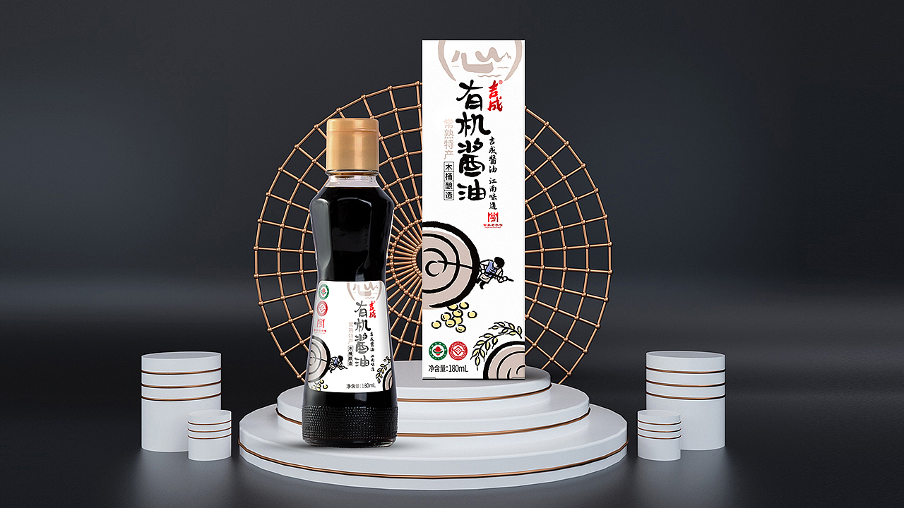 吉成酱油×唐风汉韵|守得匠心 拨云见日(图ZMjUzMTQ2MDU2) - 包装 - 站酷设计师唐风汉韵设计原创素材 - 站酷ZCOOL