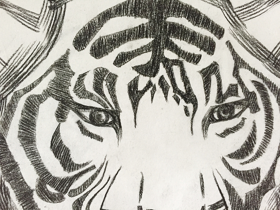 Hitiger (炭笔水彩画)（图ZMTIyMTM4MTI4） - 绘画 - 站酷设计师lilyzou原创素材 - 站酷ZCOOL