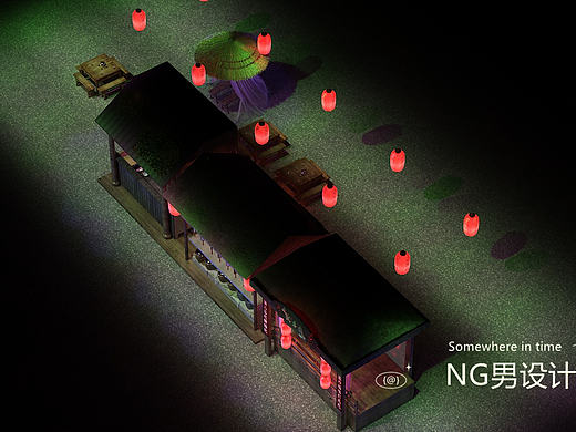 长隆万圣节主题，B区灵界客栈酒馆设计3D效果图