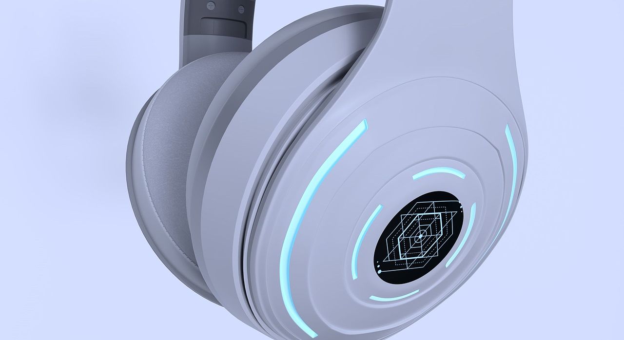 头戴式耳机建模渲染